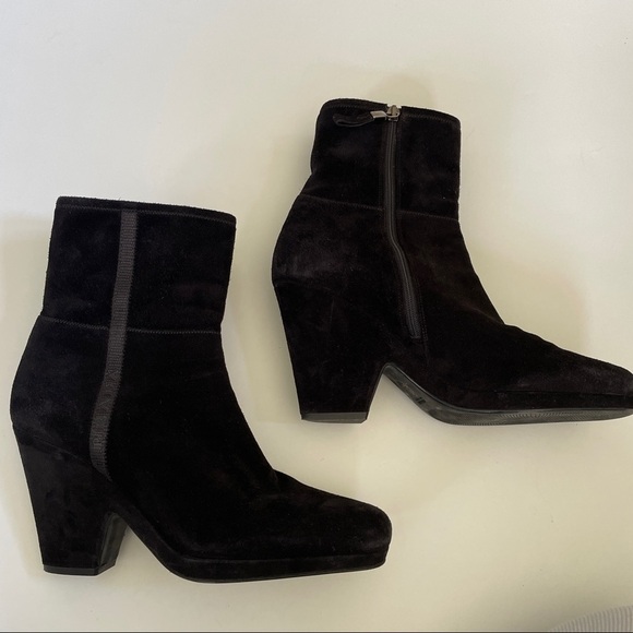 Prada Black Booties with Spell Out PRADA down Side Size 10 - Picture 9 of 16